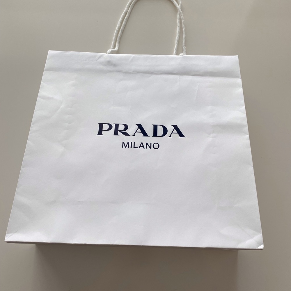 Prada paper shopping bag